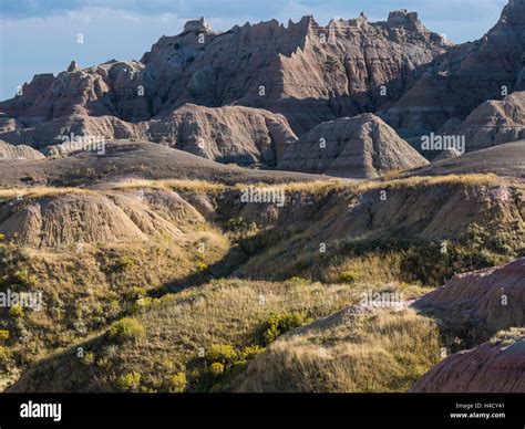 Yellow Mounds And Peaks Badlands Loop Road Scenic Drive Badlands