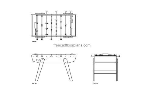 Baby Foot Free Cad Drawings