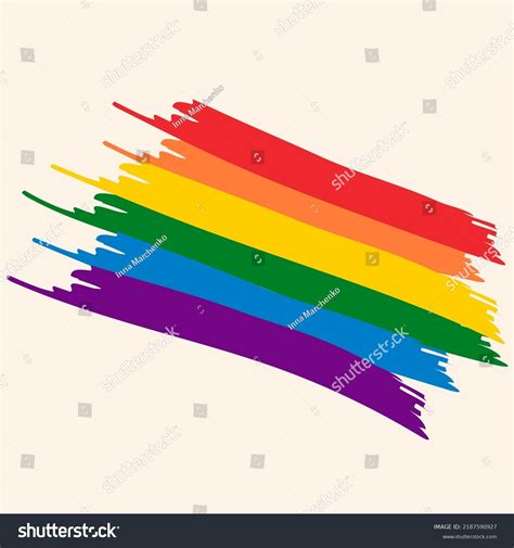 Rainbow Lgbt Flag Paint Style Vector Stock Vector Royalty Free