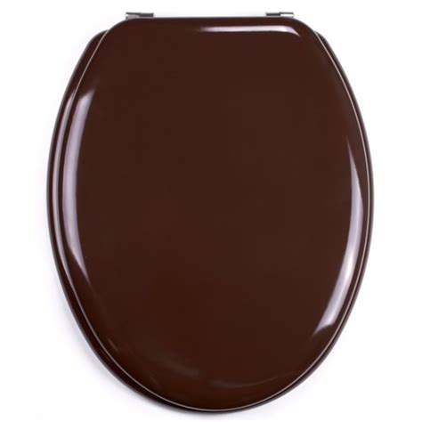 Abattant de toilette universel modèle KLAK en MDF couleur chocolat et