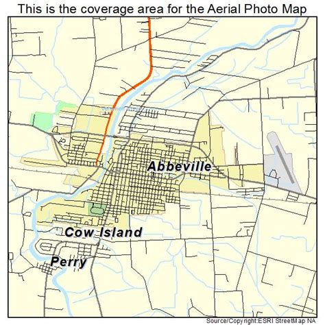 Aerial Photography Map of Abbeville, LA Louisiana