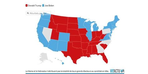 Carte Interactive Election Américaine En Direct La Carte Des Résultats Etat Par Etat