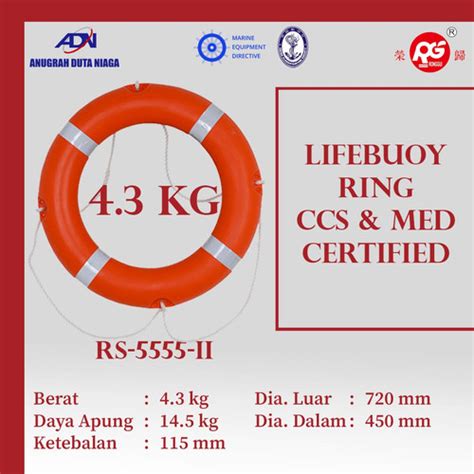 Jual SOLAS CCS Lifebuoy Ring Ringbuoy Pelampung Rongsheng RS 5555 II 4