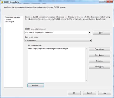 Sql Server Integration Services Ssis Merge Transformation In Ssis