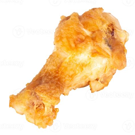 Coxa De Frango Frita Isolada No Fundo Branco 14305503 Foto De Stock No