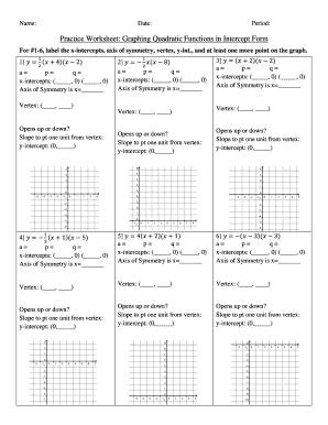 Graphing Quadratic Functions Table Of Values Worksheet | Elcho Table