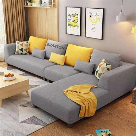 Buy BRAXTON Mylta LHS 6 Seater L Shape Sofa Set For Living Room 6S RHS