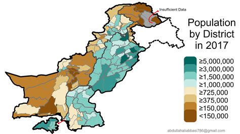 Pakistan Population Density Map