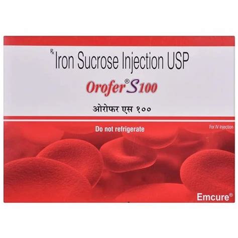 Mg Orofer S Usp Iron Sucrose Injection Packaging Type Box At