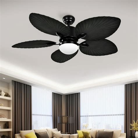 DWVO 52-inch Tropical Ceiling Fan with LED Light, Remote, 6 Speed, 5 ...