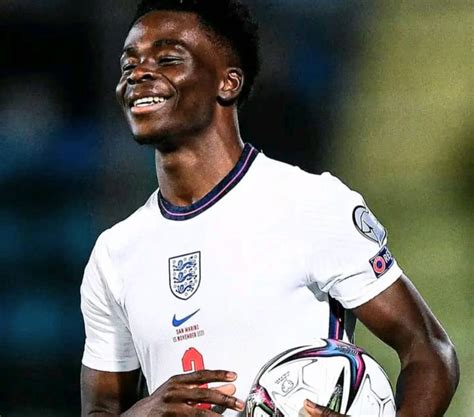 Arsenals Bukayo Saka Beats Harry Kane Declan Rice To England Mens