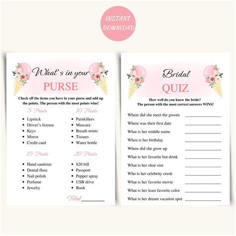 10 Printable Ice Cream Bridal Shower Games She Got Scooped Up Bridal