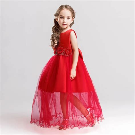 2017 Girls Princess Dresses Kids Bridesmaids Clothes Long Dress