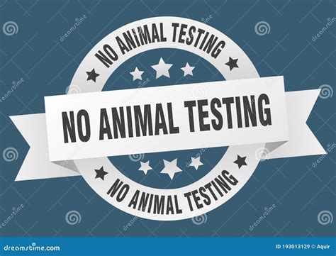 No Animal Testing Round Ribbon Isolated Label No Animal Testing Sign