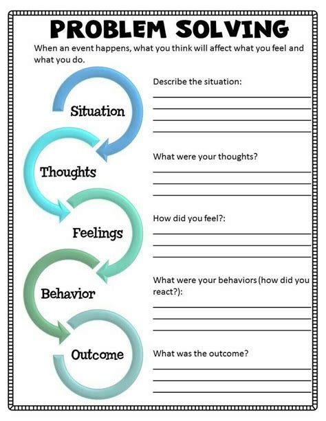 Problem Solving Cbt Worksheet Cbt Problem Solving Worksheet