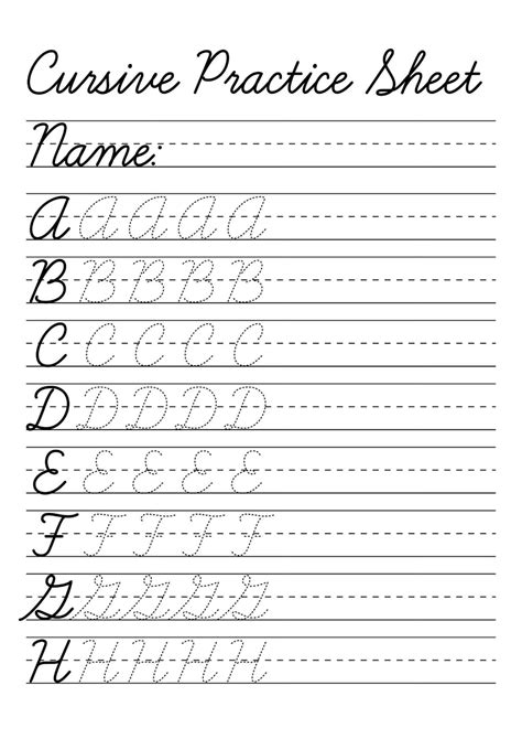 Cursive Tracing Worksheet Alphabet Cursive Printable Days Of Etsy Porn Sex Picture