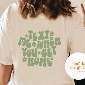 Text Me When You Get Home SVG Aesthetic Decal Trendy - Etsy