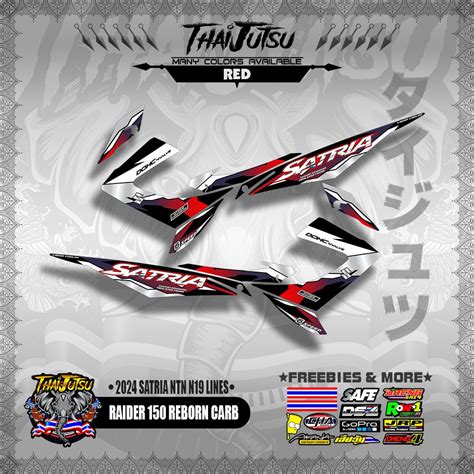 RAIDER 150 REBORN CARB DECALS 2024 SATRIA NTN N19 LINES