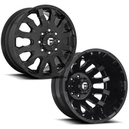 Full Set 6 Wheels 20 Inch Fuel Off Road Blitz Gloss Black Dually