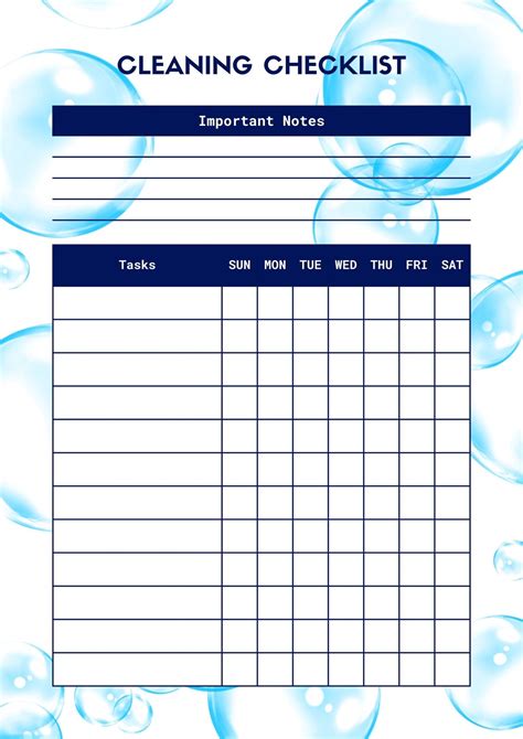 Free Printable Bathroom Cleaning Checklist Templates [PDF,, 45% OFF