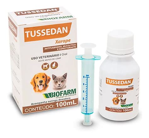 Tussedan 100ml Tosse Bronquite Crônica Cães E Gatos Biofarm MercadoLivre