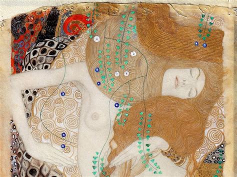 Reprodukcija Water Serpents II 1904 Gustav Klimt 100x35 Cm Kaina