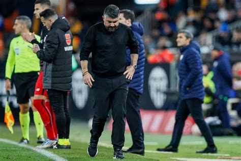 Ciao Gattuso Valencia Se S Pare De Son Coach Jours Avant D