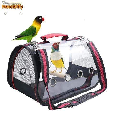 Outdoor Bird Transport Cage Bird Travel Carrier Breathable Space Parrot