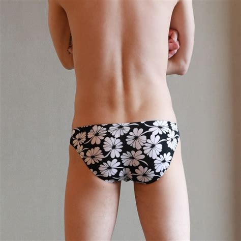 Sexy masculino impressão briefs náilon calcinha dos homens briefs macio