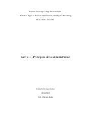 Wordforo Principios De La Administraci N Docx National