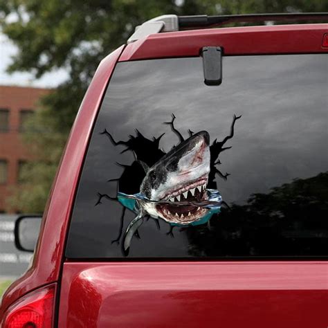 Shark 3d Car Sticker – Plangraphics