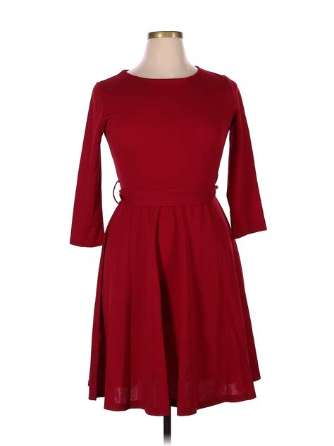 Missky Solid Maroon Burgundy Casual Dress Size Xl 36 Off Thredup