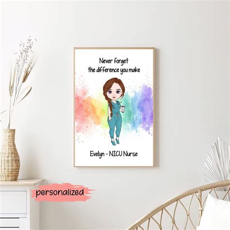 Nurse Personalized Poster, Thank You Gift, Custom Doctor Nurse Poster ...