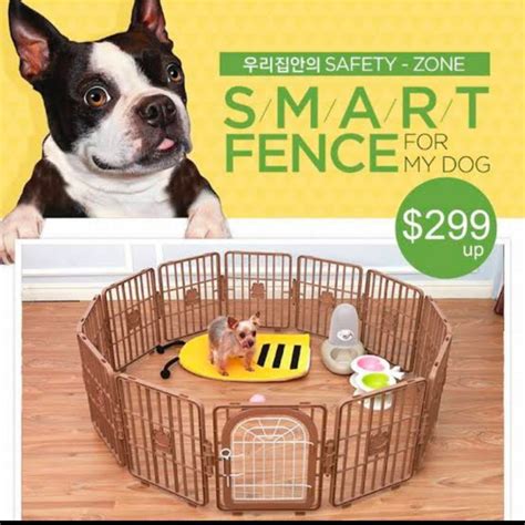 Jual Smart Fence Korea Kandang Plastik Anjing Berpintu Shopee Indonesia