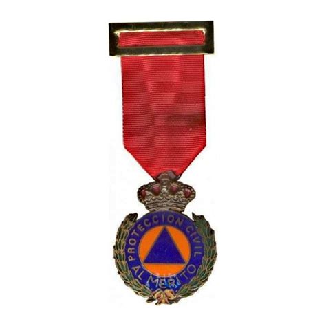 Medalla Al Merito De La Proteccion Civil Dtvo Rojo Bronce