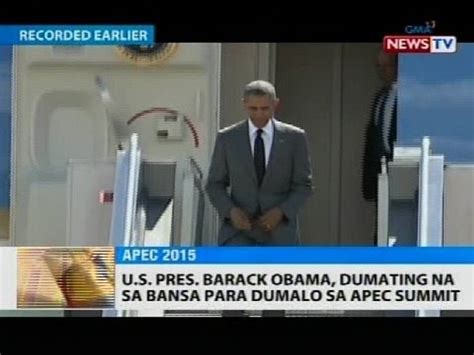 U S Pres Barack Obama Dumating Na Sa Bansa Para Dumalo Sa Apec Summit Video Dailymotion