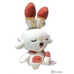 Pokemon Scorbunny Sleeping Takara Tomy Poke Peace Large Plush Toy