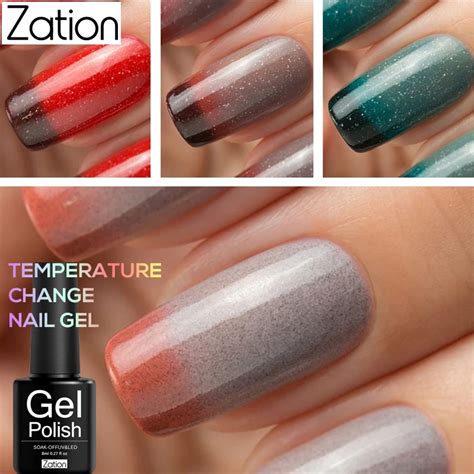 Zation Nail DIY Art Gel Varnish Mood Soak Off UV Gel Nail Polish Long