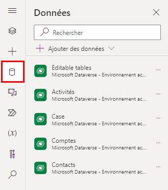 Créer et modifier des tables Dataverse dans les applications canevas à