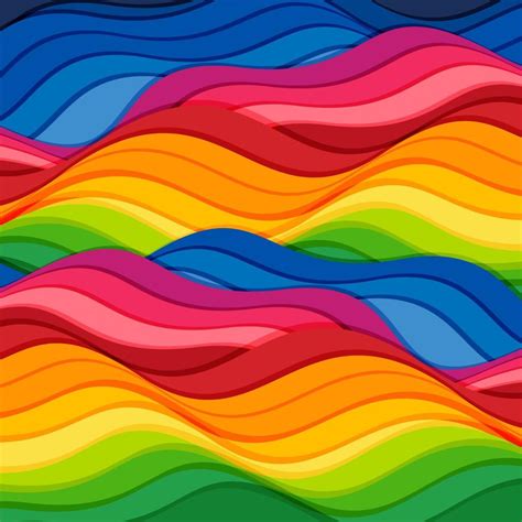 Colorful Rainbow Wave Background 6921828 Vector Art at Vecteezy