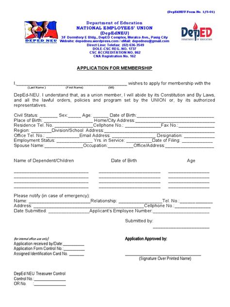 New Membership Form | PDF | Payroll | Government 