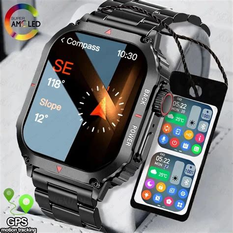 Montre Intelligente Militaire Robuste Pour Homme GPS De Sport Tanche