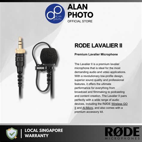 Rode Lavalier Ii Premium Lavalier Microphone For The RØde Wireless Go