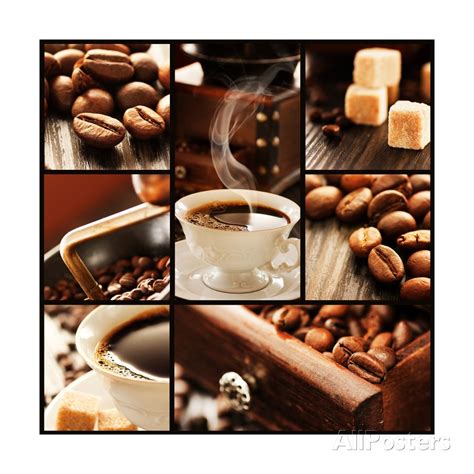 Coffee Collage Posters Mythja Coffee Art Print