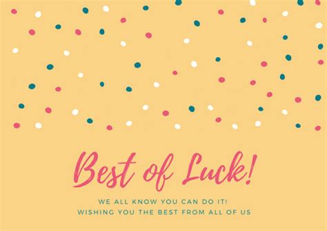 Customize 44 Good Luck Card Templates Online Canva