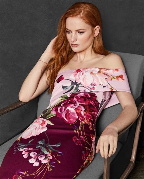 Ted Baker Cocktailkleid Rot Schulterfreies Kleid Kleider Für Jeden Anlass