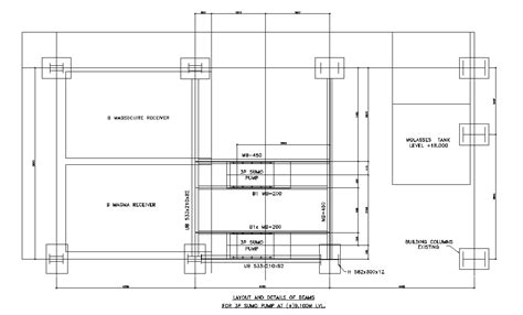 Column Beam Layout Plan Autocad Drawing Dwg File Cadbull