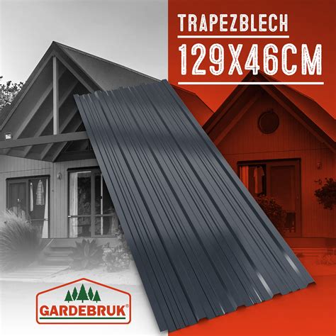 Corrugated Roof Sheets 12Pcs Anthracite 7m² DeubaXXL