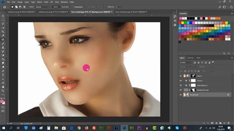 DERS 14 Photoshop CC de Doğal Yüz Temizleme Efekti YouTube