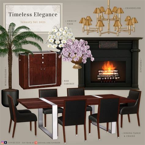 January Set Timeless Elegance Cowbuild Sims Cc